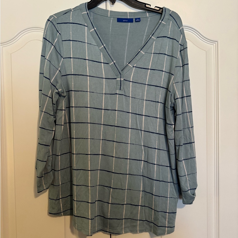 Blue Striped Women's Top